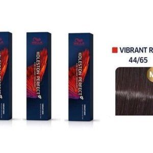 NWT 3 Pack WELLA Koleston Permanent Haircolor 44/65 Intense Med Brown/Violet Red